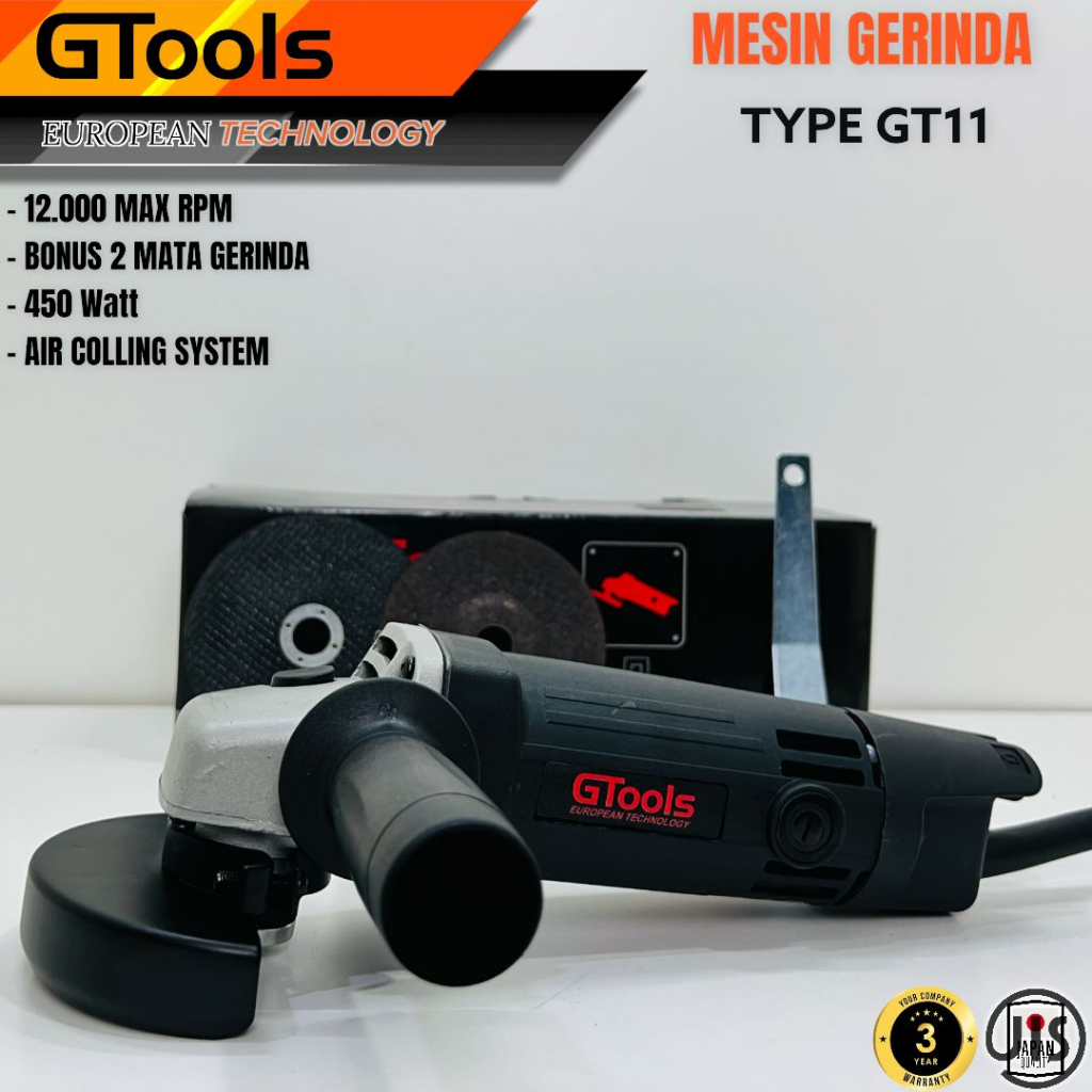 Mesin Gerinda 4 INCH GTOOLS EROPA GT11 Angle Grinder Multifunction - GTOOLS GT11