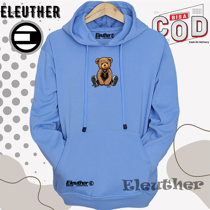 Hoodie Sweater Pria Wanita Distro Eleuther Warna Biru Lazio Hodi Murah Jaket Tebal Authentic Terbaru
