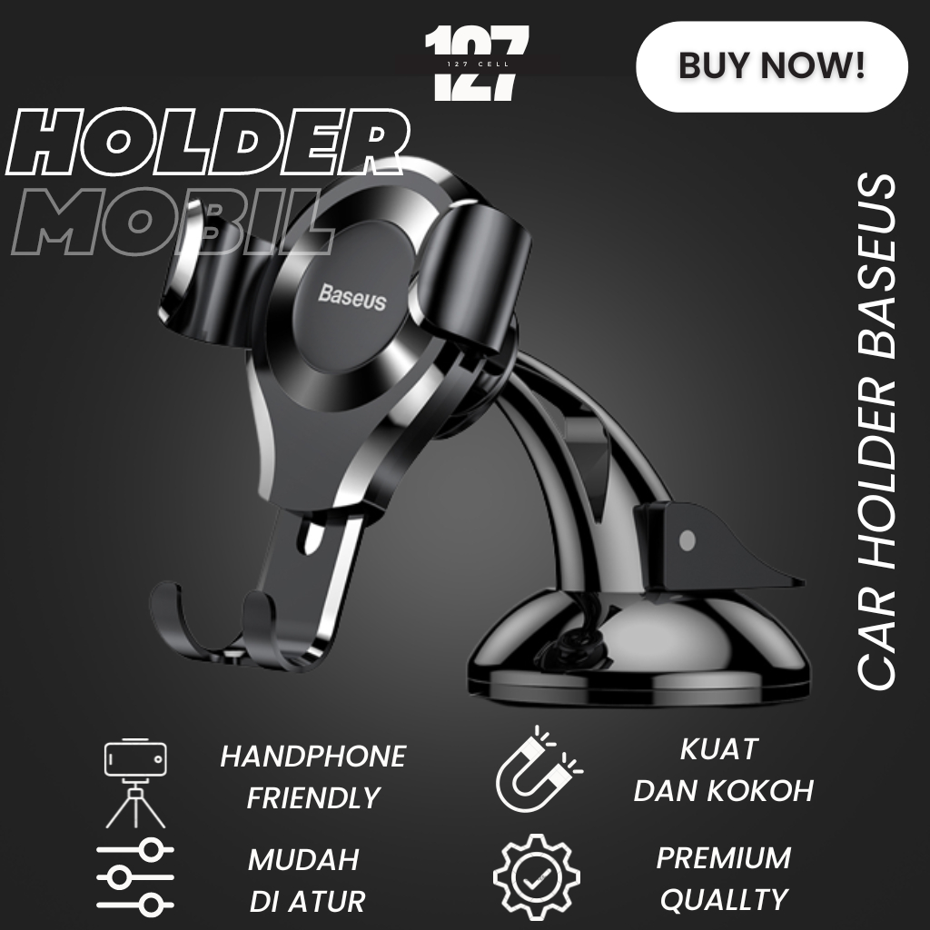Phone Holder Car  Baseus Penyangga Hp Mobil  Universal Osculum Gravity Mount Holder Mobil