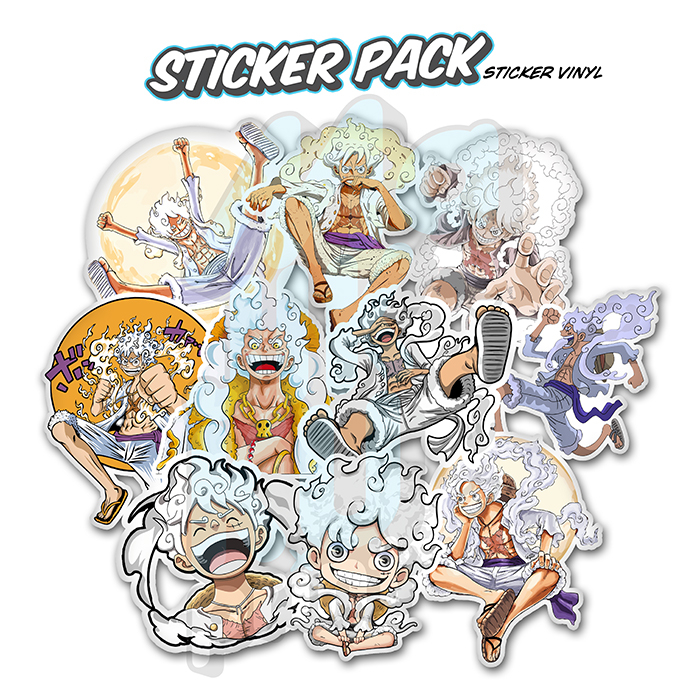 

Sticker Pack Anime LUFFY GEAR 5 ONE PIECE | Vinyl