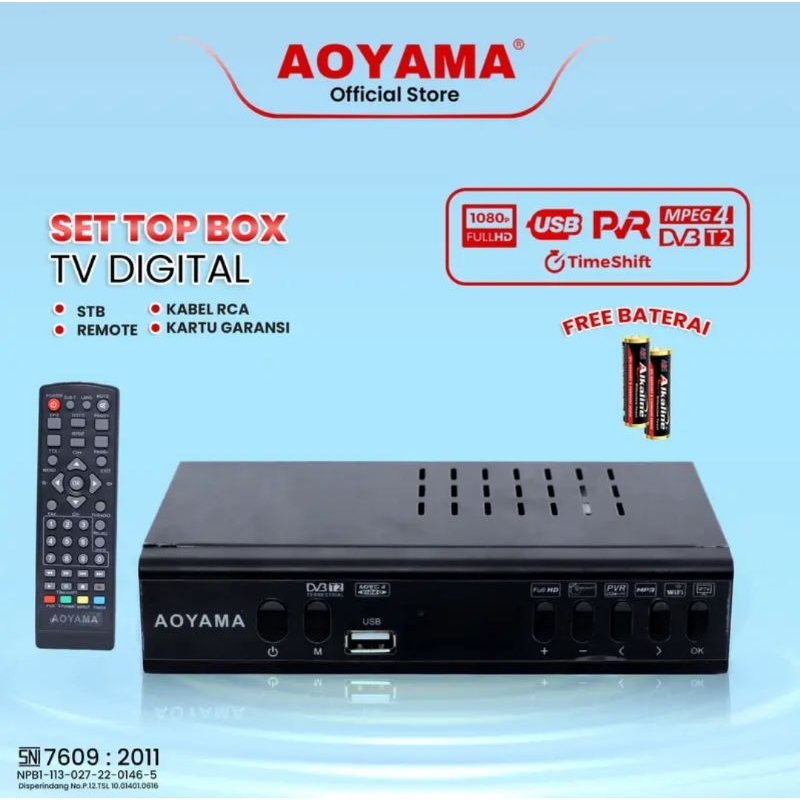 (COD)AOYAMA SET TOP BOX TV DIGITAL