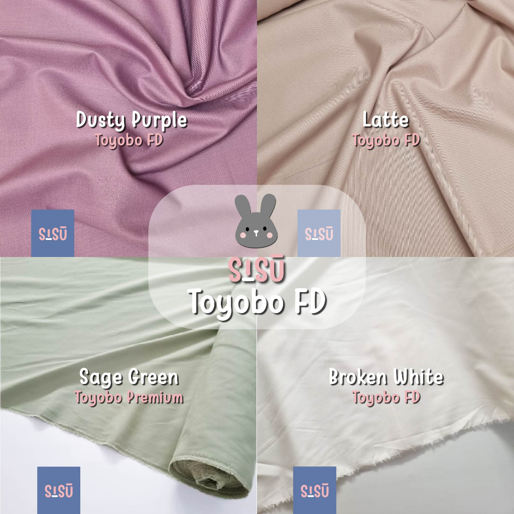 1 Meter Bahan Toyobo FD / Kain Meteran Toyobo Katun Premium