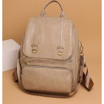 Tas ransel anti maling style kulit Muat Laptop mini branded F5X6 sekolah murah multifungsi premium k