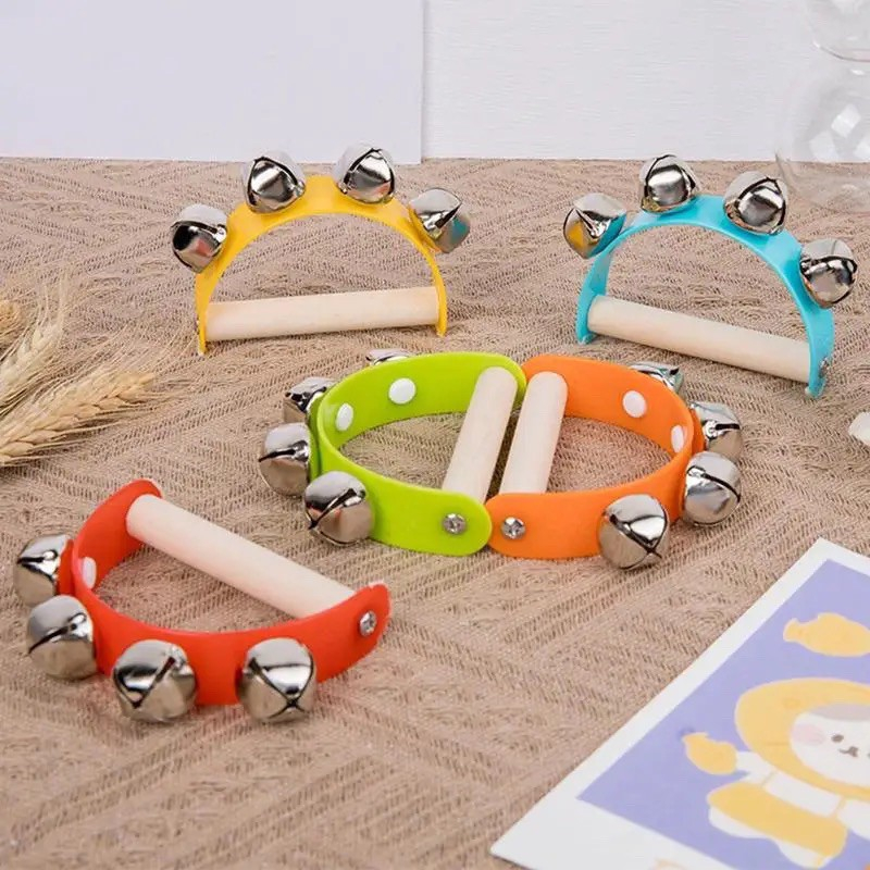 Tamborin Rattle Kecrekan Mainan Bayi Wooden Rattle Kayu WD41/Alat Music Anak/Mainan Kerincingan Tamb