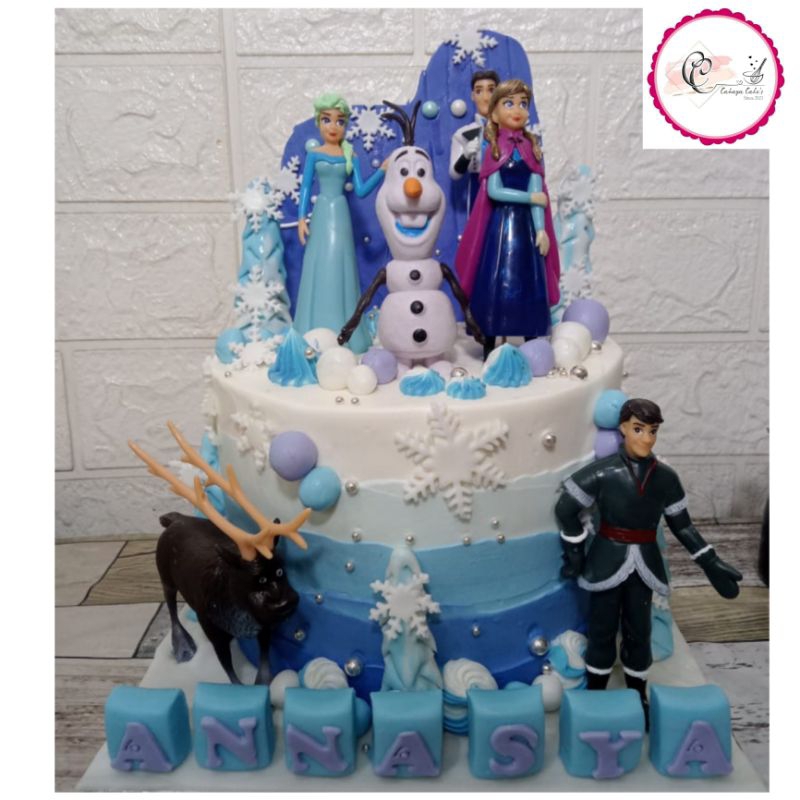 Frozen Cake / Kue Ulang Tahun Karakter Frozen / Elsa Cake / Kue Ultah Frozen