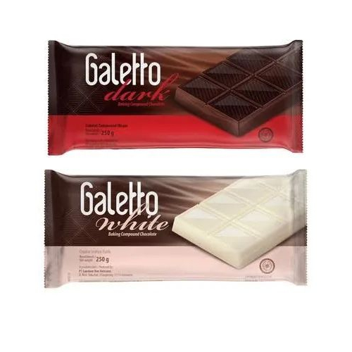 

Coklat Galetto Dark 250gr / Coklat Galetto White 250gr / Coklat Batang Blok