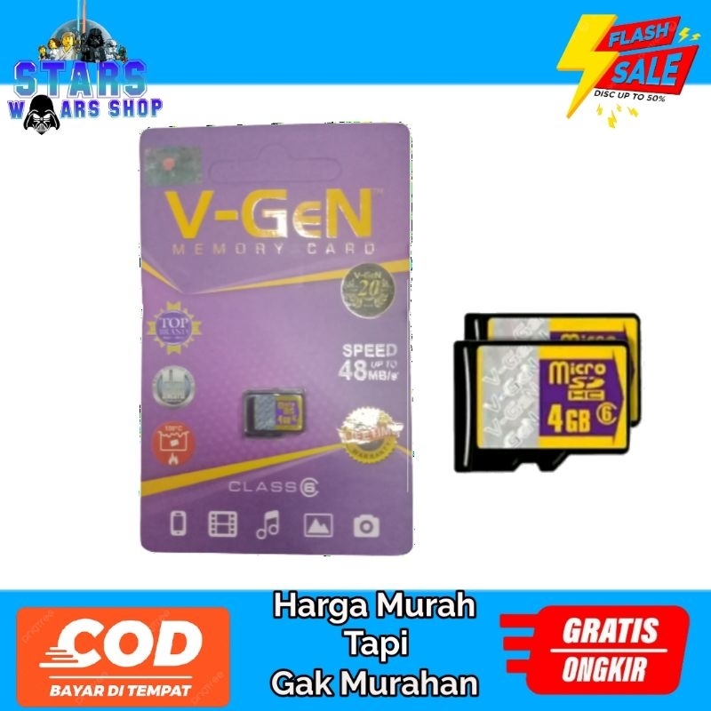 MEMORY CARD V-GEN 4GB CLASS 6 ORIGINAL/MC V-GEN 4GB