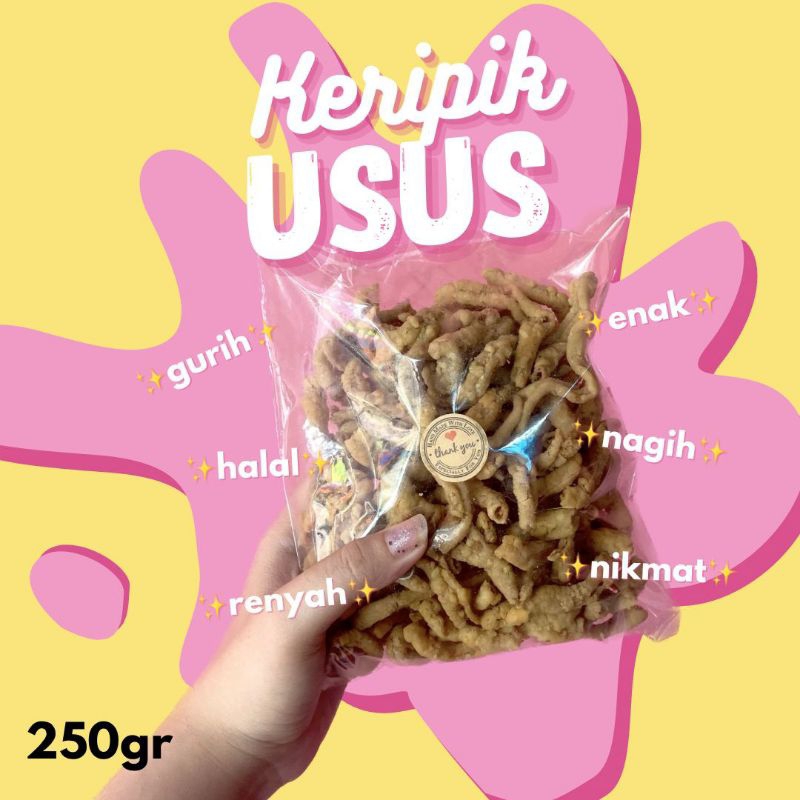 

Keripik Usus Ayam Asli 250gr
