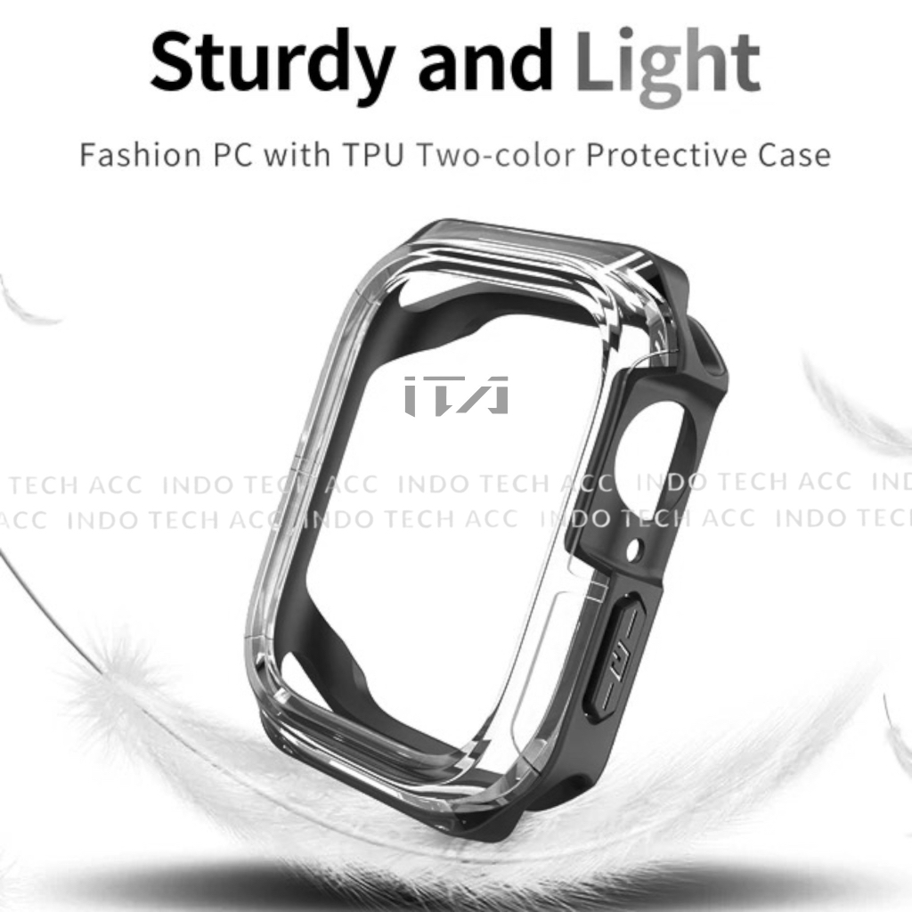 Case Strap Apple Watch 9 / 8 / 7 / 6 / 5 / 4 / 3 / 2 / 1 / SE1 / SE2 Ice Cube Frosty Nautical - Rugged Armor - Strap iWatch 45mm/44 mm/42mm/41mm/40 mm/38mm - Case iWatch - Bracelet - Loop - Band - Soft Case - Hard Case - Fullset - Tali jam tangan