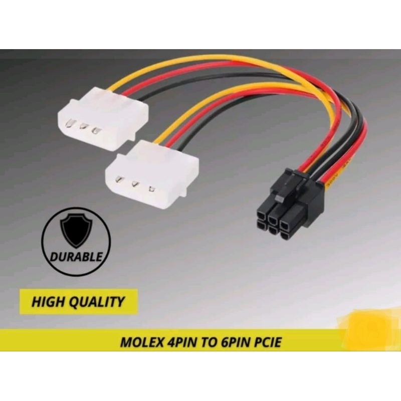 Kabel power 6 pin VGA // Adapter 2 molex to 6pin pci ex