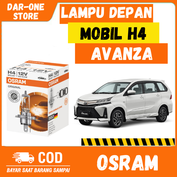 LAMPU DEPAN MOBIL H4 TOYOTA AVANZA VELOZ ORIGINAL OSRAM