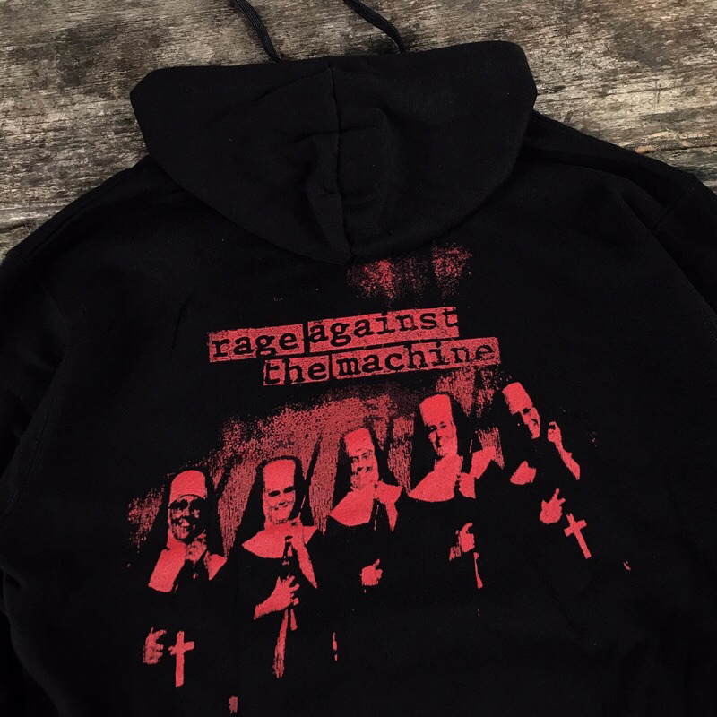 RAGE AGAINST THE MACHINE NUNS HOODIE BLACK