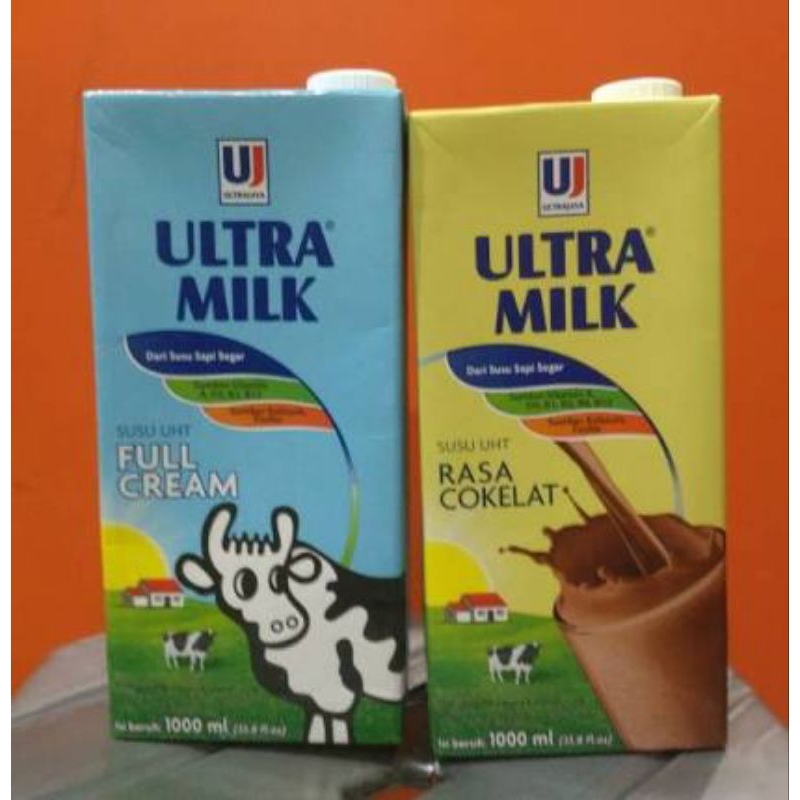 

Susu UHT Ultra Milk 1 Liter/Ultra Milk Full cream & Coklat 1 Liter