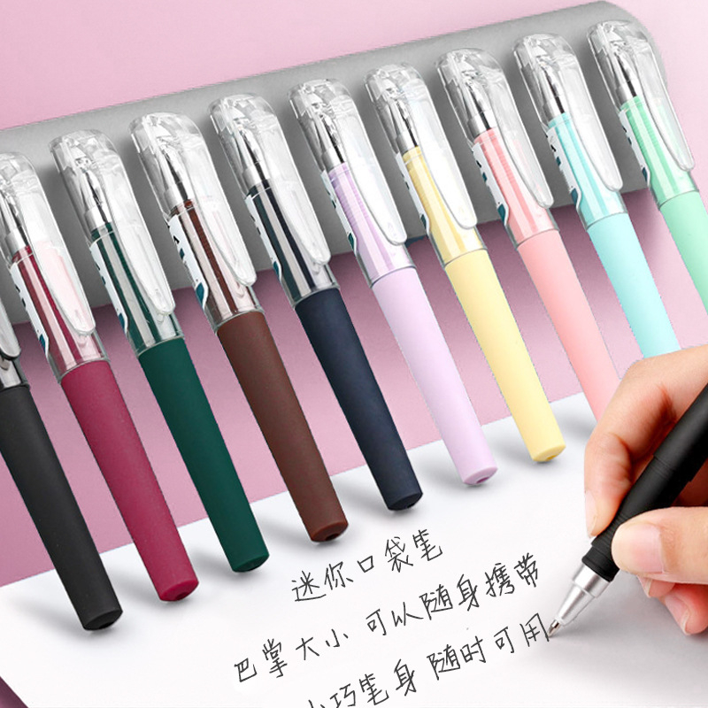 

Pocket mini pen gel 0.5mm black ink portable signature Pulpen kenko signpen korean macaron Bullpoin alat tulis Pena sekolah kantor pelajar Anak