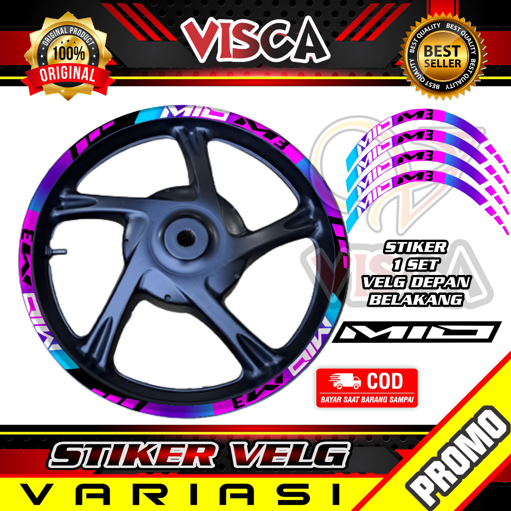 Stiker Velg List Velg Motor Stiker Velg MIO M3 Bunglon