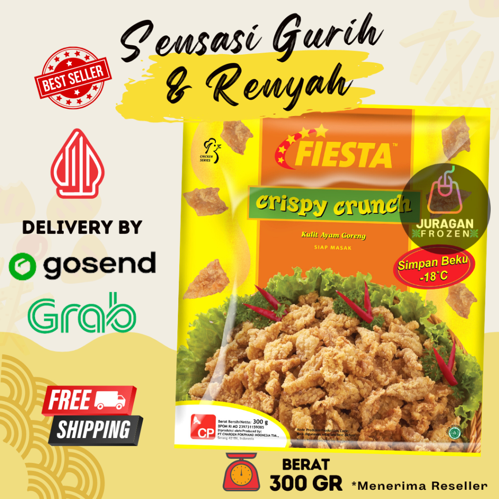 

FIESTA CRISPY CRUNCH KULIT AYAM KRISPI SIAP GORENG ORIGINAL FROZEN