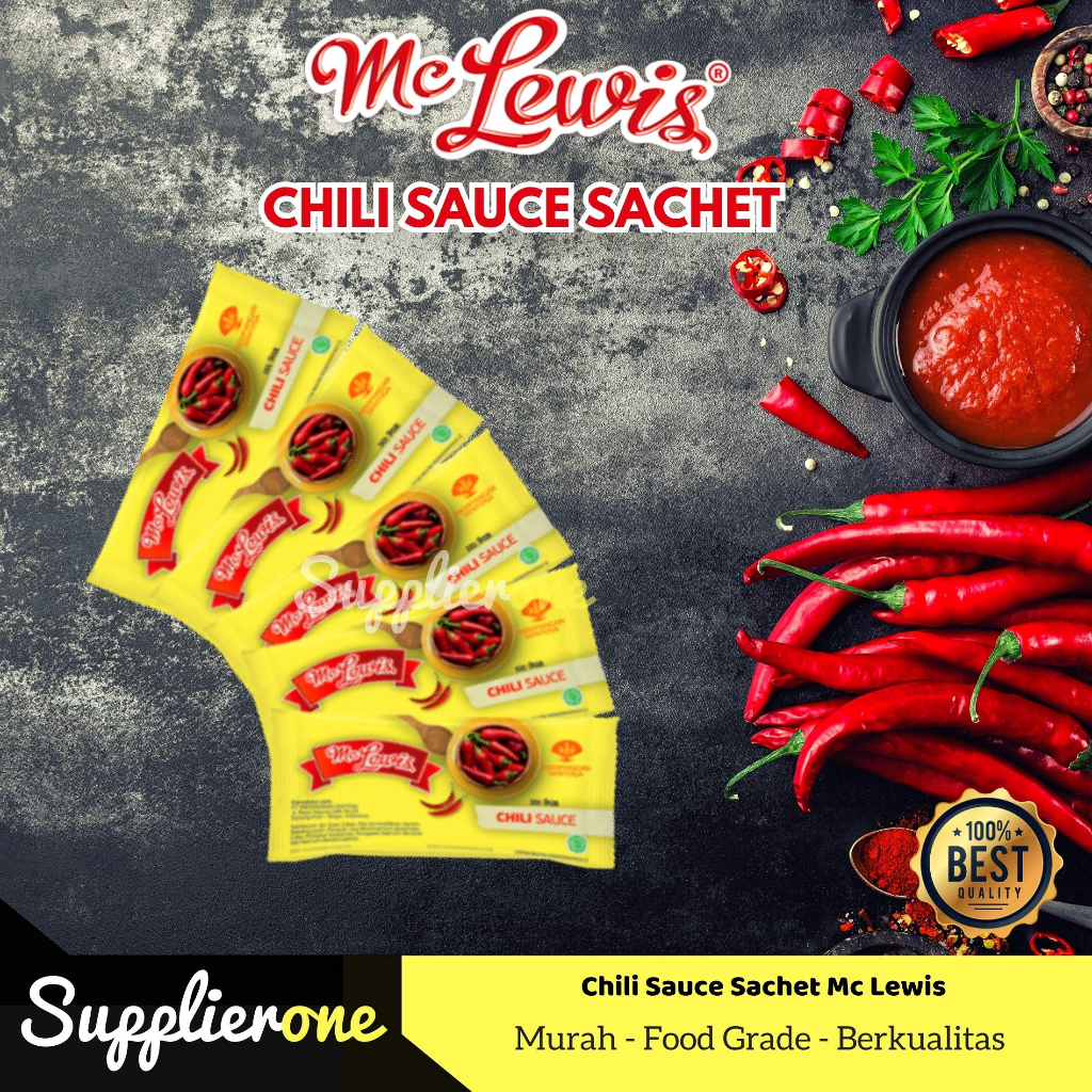 

Mc lewis Saus Sachet / Saus cabai Sachet / Saus Sachet Isi 25pcs