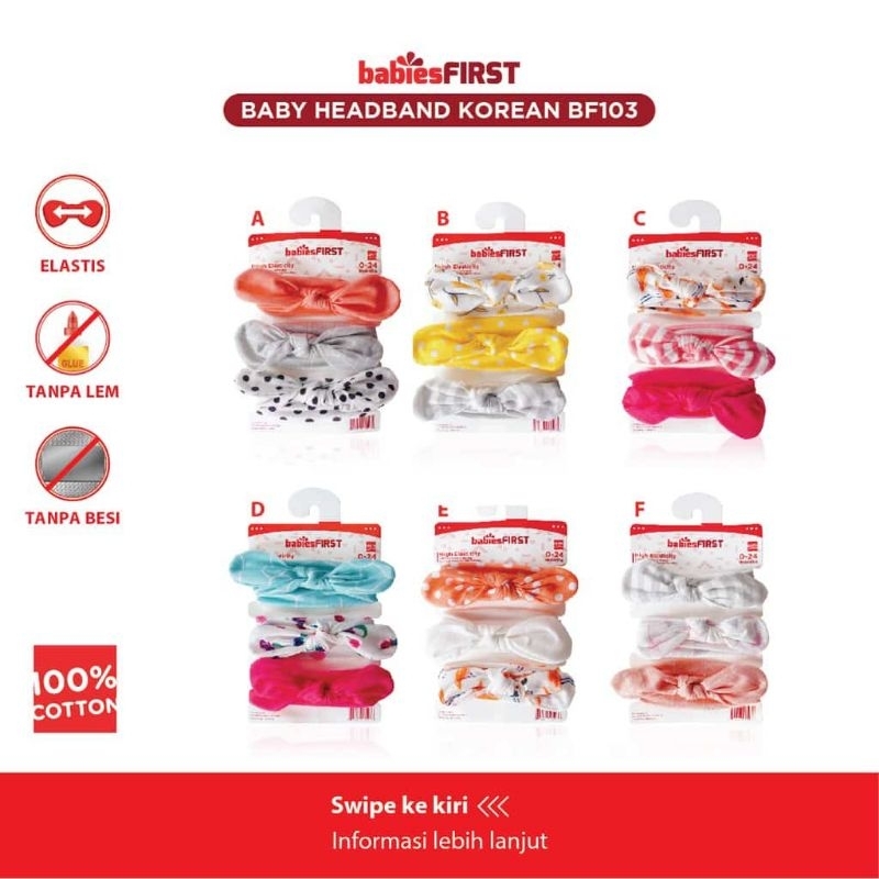 BABIESFIRST HEADBAND KOREA ISI 3 BF103