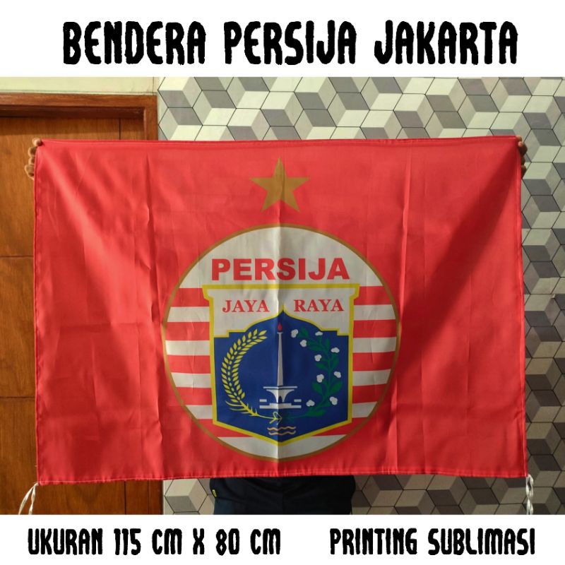 BENDERA PERSIJA JAKARTA MERAH POLOS FLAG BESAR TERMURAH