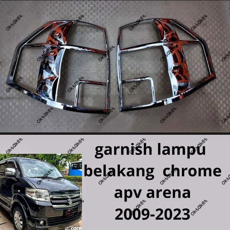 garnish lampu belakang APV Arena 2009 2010 2021 2023 Chrome