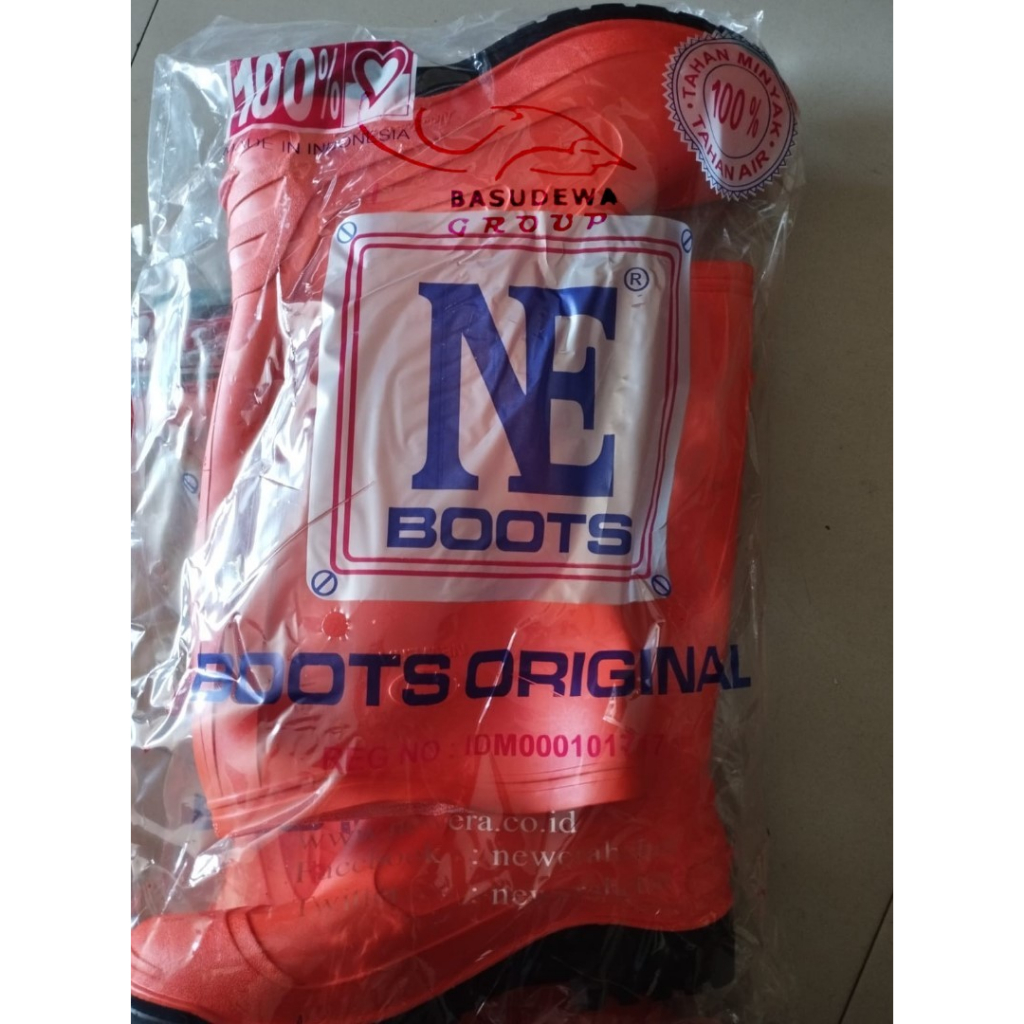 NEW ERA SEPATU BOOTS ORANGE NE BOOTS ORIGINAL / SAFETY BOOTS