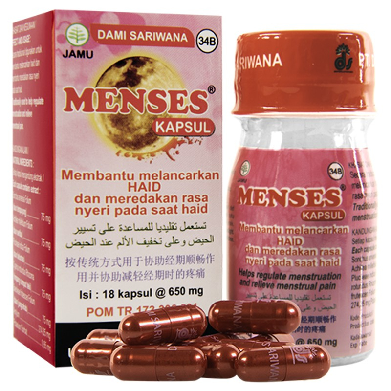 Menses 18's Kapsul - Melancarkan Haid / Obat Nyeri Haid