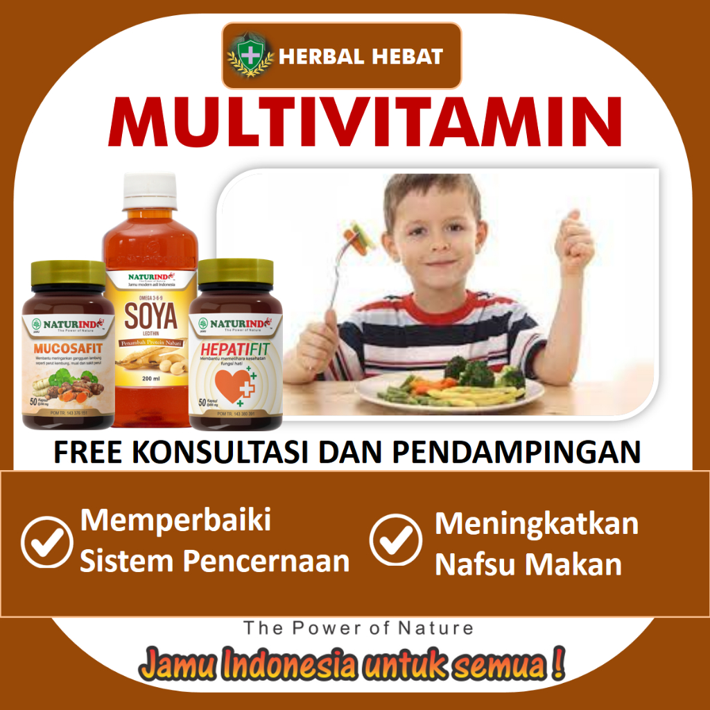 Obat Penambah Nafsu Makan Memperbaiki Saluran Pencernaan Naturindo Herbal Alami Mucosafit Hepatifit 