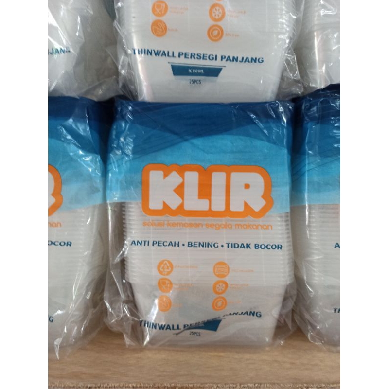 Klir Thinwall Rectangle 1000ml