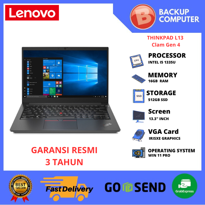 LAPTOP LENOVO THINKPAD L13 Clam Gen 4 21FG002UID Intel i5-1335U