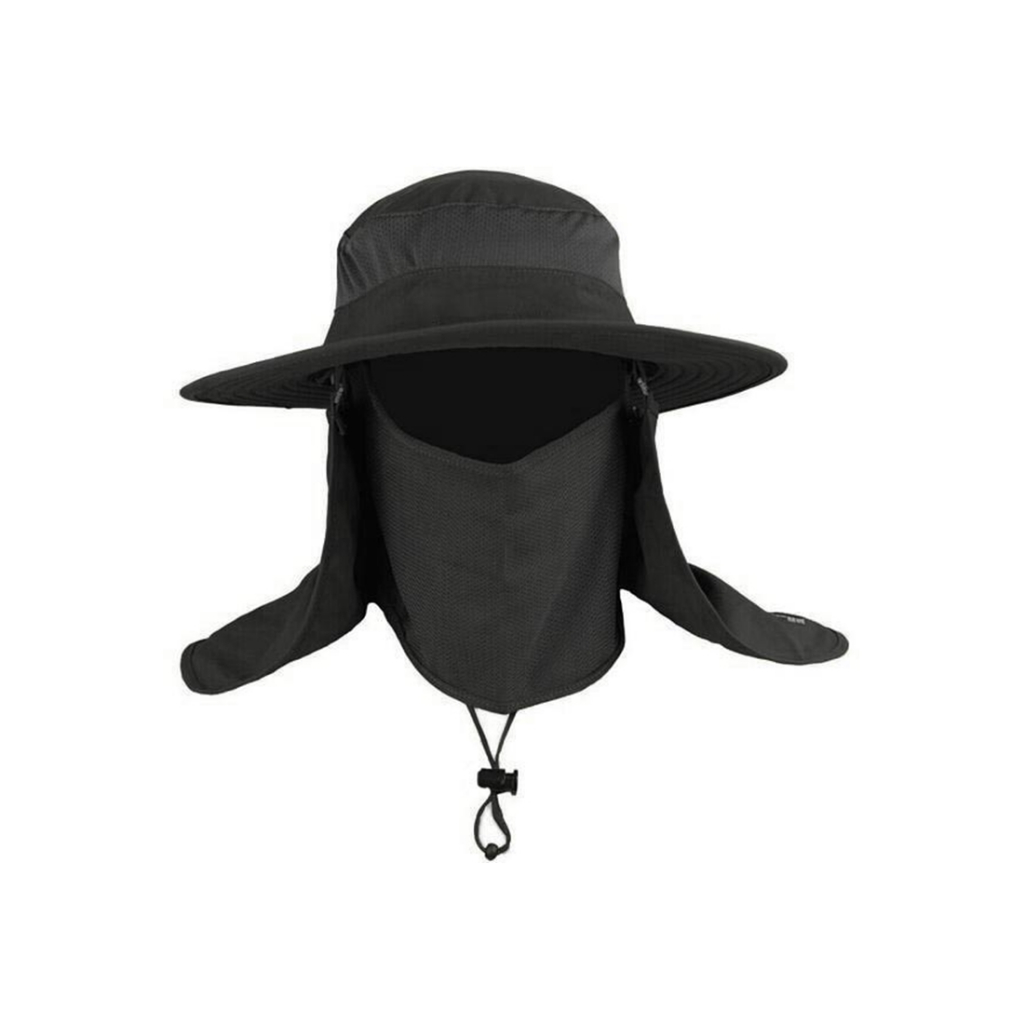 Hamlin Topi Hiking & Trekking Pria Penutup Wajah Anti UV - Black