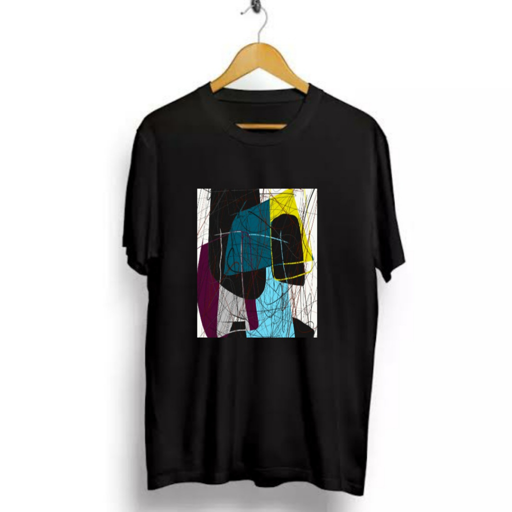 kaos desain lukisan abstrak unisex kaos pria wanita kaos seni abstrak coral reef art 1623 modern