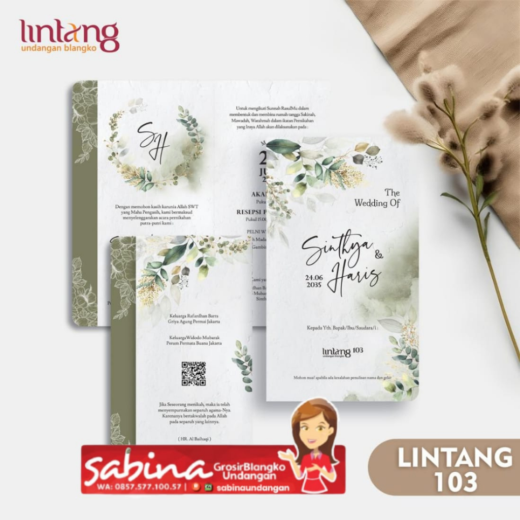 BLANGKO UNDANGAN LINTANG 103 | SABINA UNDANGAN