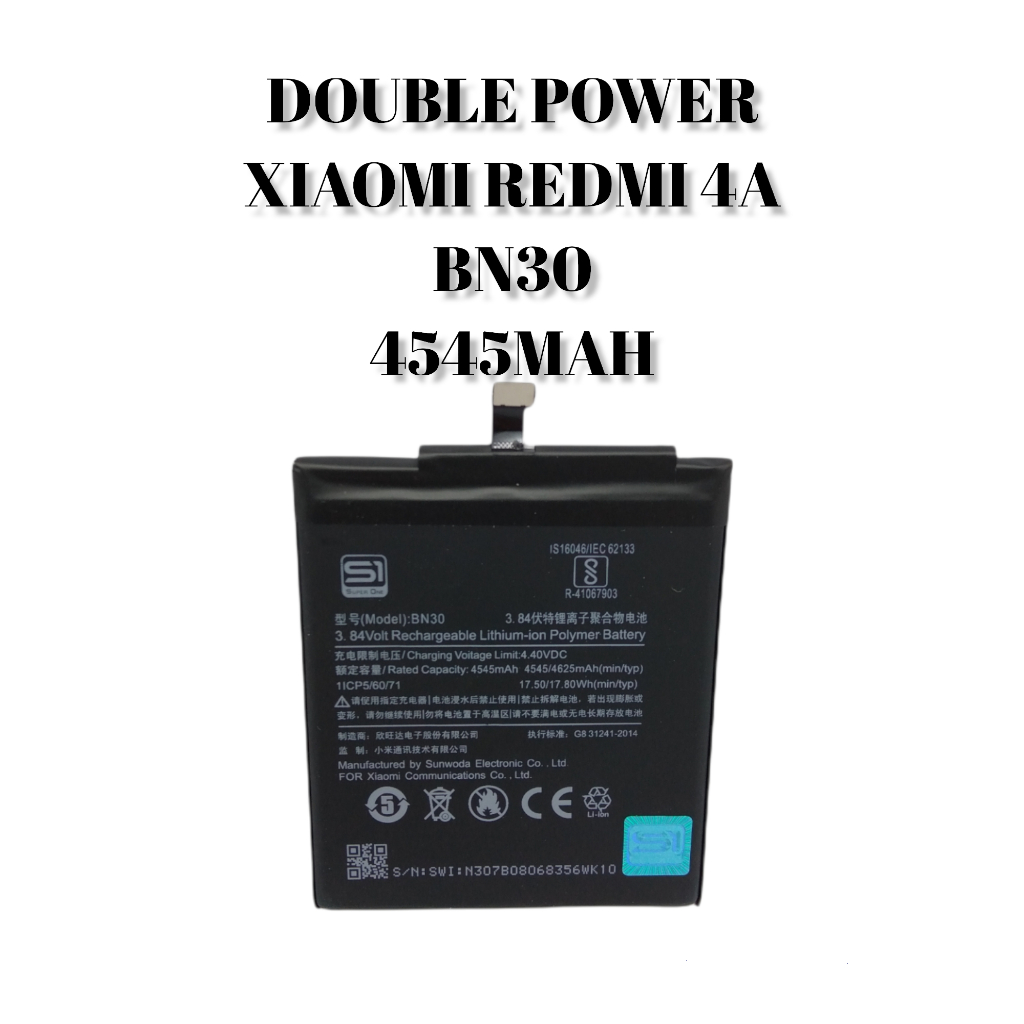 Baterai Double Power SUPER ONE Redmi 4A / BN 30 - BATRE REDMI4A