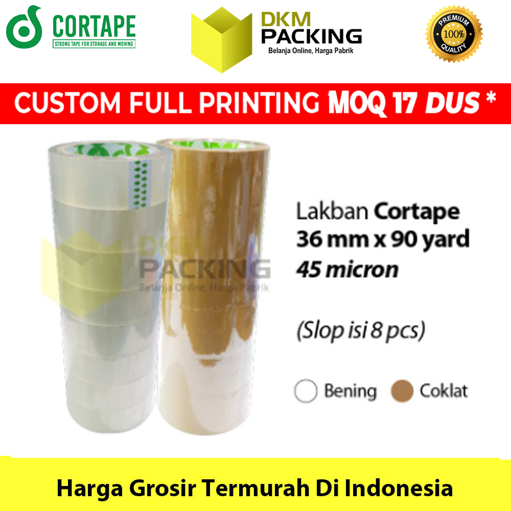 

Lakban 36mm x 90yard Plakban Isolasi CORTAPE PREMIUM TERMURAH / SELOP