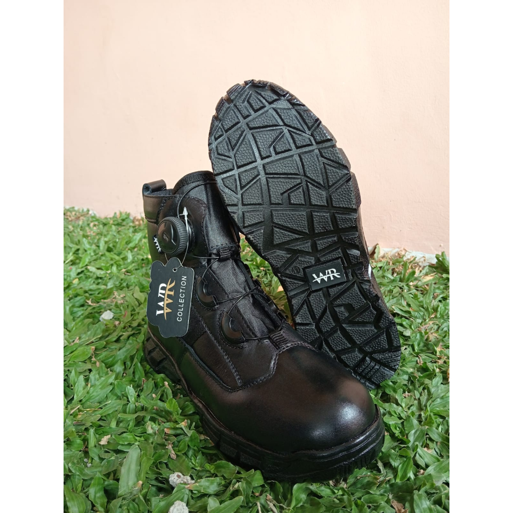 Sepatu WR 006 Tactical / Sepatu PDL model tali putar WR tactical boots /WR Sepatu PDL Brimob,TNI, PO