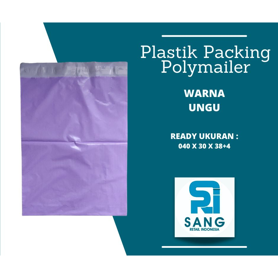 

Plastik Packing Online Warna Ungu | Plastik Polymailer Warna Ungu | Plastik Online Shop | Polymailer 04 x 30 x 38 +4 | ( ADA PEREKATNYA ) | Uk 30x40