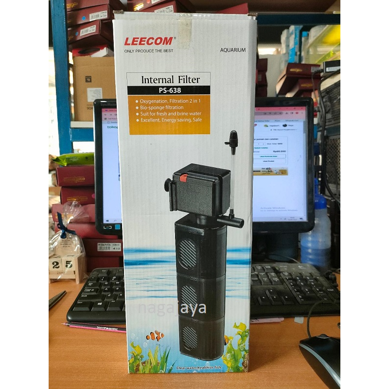 Filter Aquarium Internal Kelas Premium Leecom ps 638 ASLI