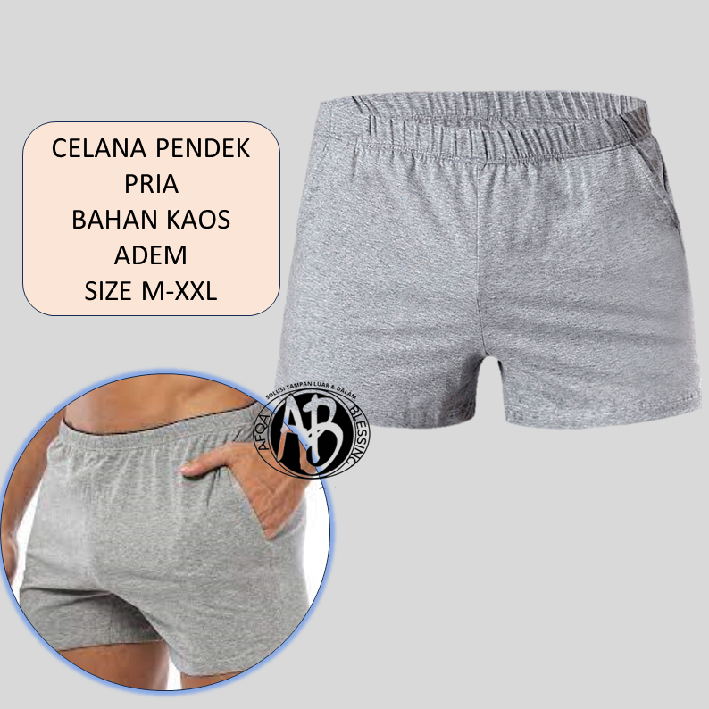 CELANA PENDEK PRIA BAHAN KAOS MELAR PREMIUM QUALITY