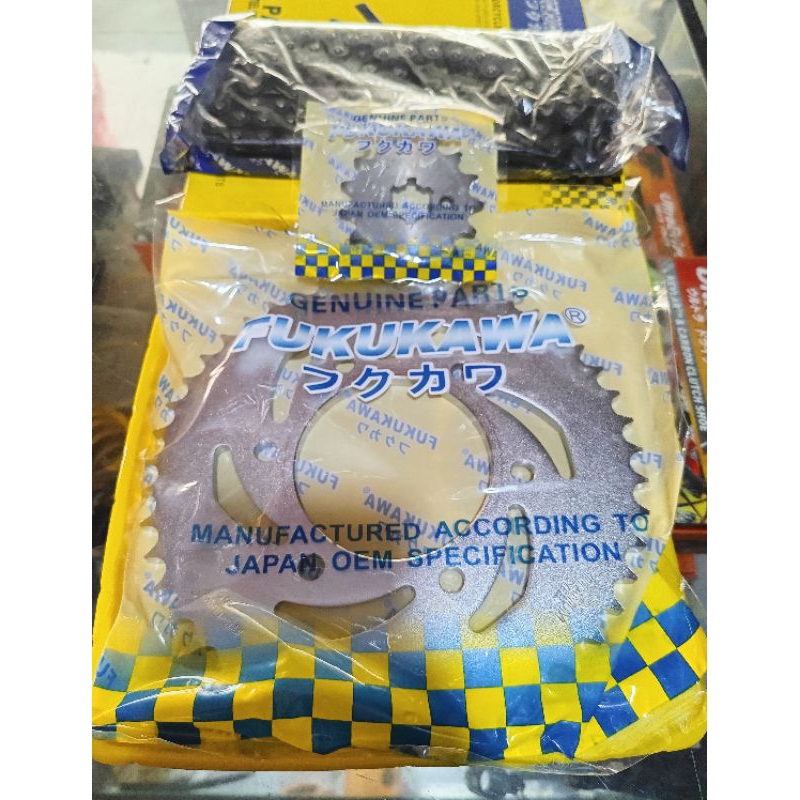 GEAR SET GIR SET R15 OLD V2 XABRE ORI FUKUKAWA 428H-132 47T-15T