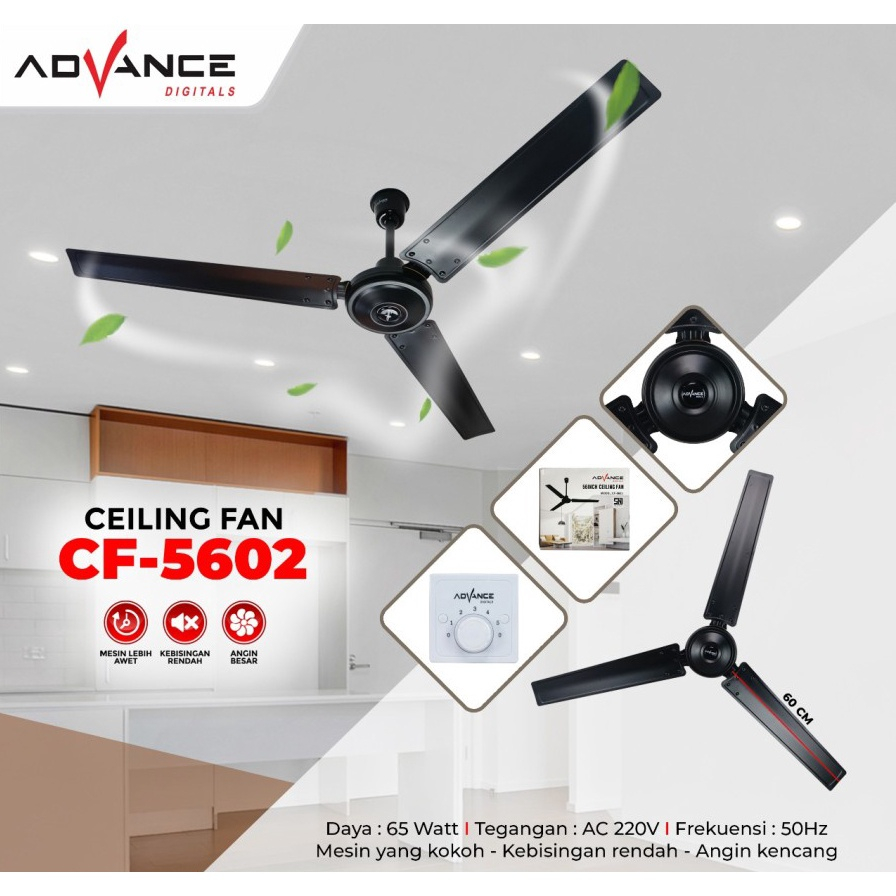 Kipas Angin Plafon Advance CF 5601 CF 5602 Ceiling Fan 56" kipas angin gantung langit orbit cf5601 c