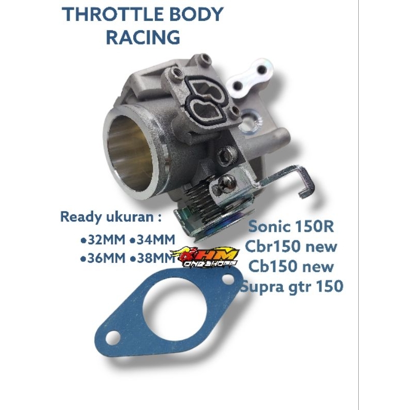 thorttle body cbr150 new cb 150 new sonic 150 supra gtr tb mode racing tuas gas 32 34 36 38mm keihin
