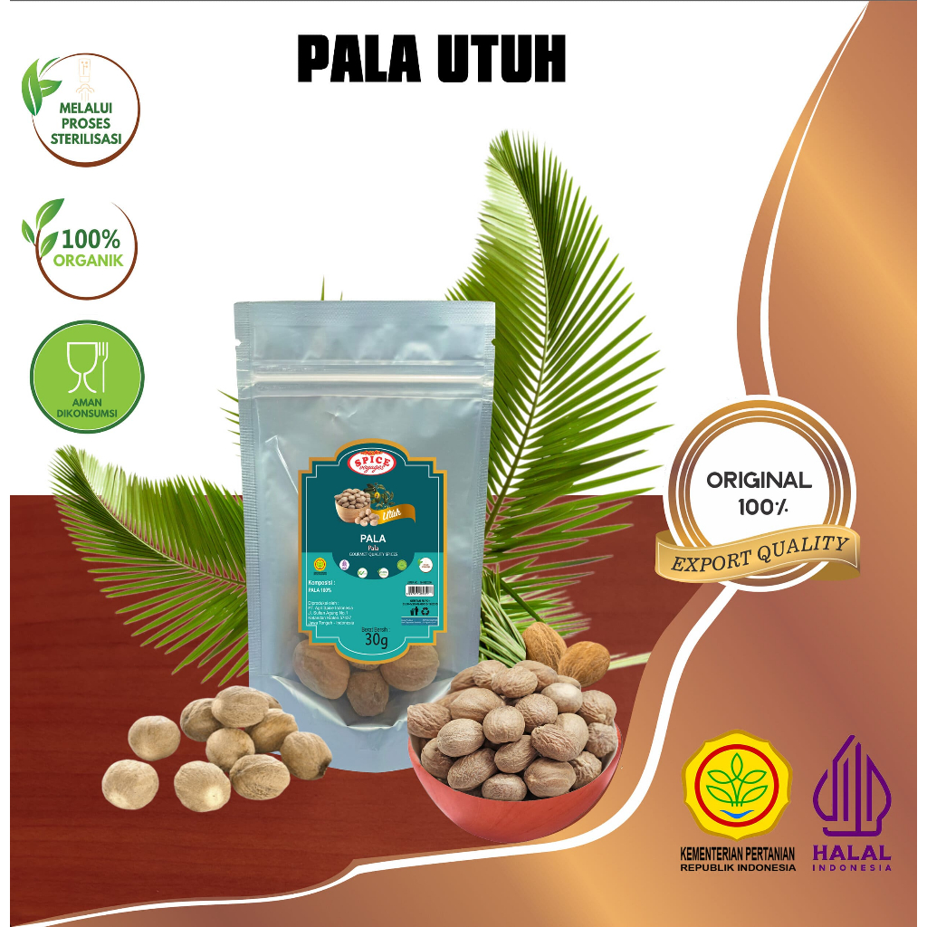 

Spice Voyages Whole Nutmeg (30gr) / Pala (30gr)