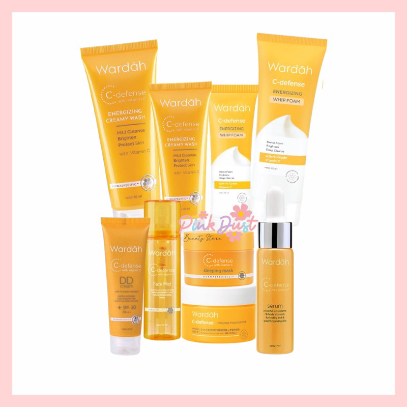 WARDAH C-Defense Series Face Wash | Creammy Wash | Facemist | Serum | DD Cream