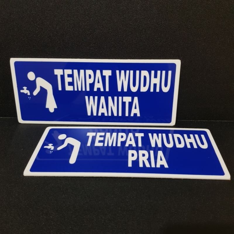 

Papan Akrilik Tulisan Tempat Wudhu Wanita & Pria ( Harga Sepasang )