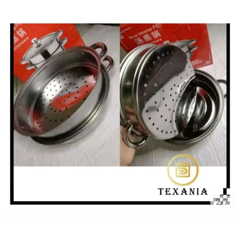 

Panci steamer Stainless untuk mengukus 28cm Steamer pan