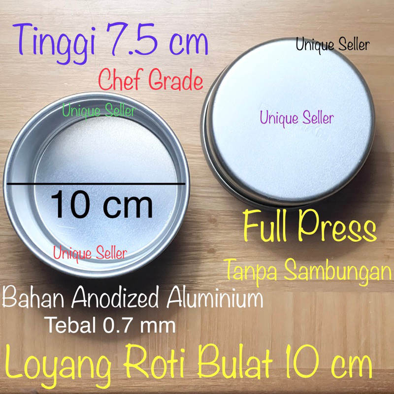 Baru Loyang Kue Cromboloni Bulat Press Tanpa Sambungan 10Cm Tinggi 7.5 Cm / Loyang Bulat Full Press