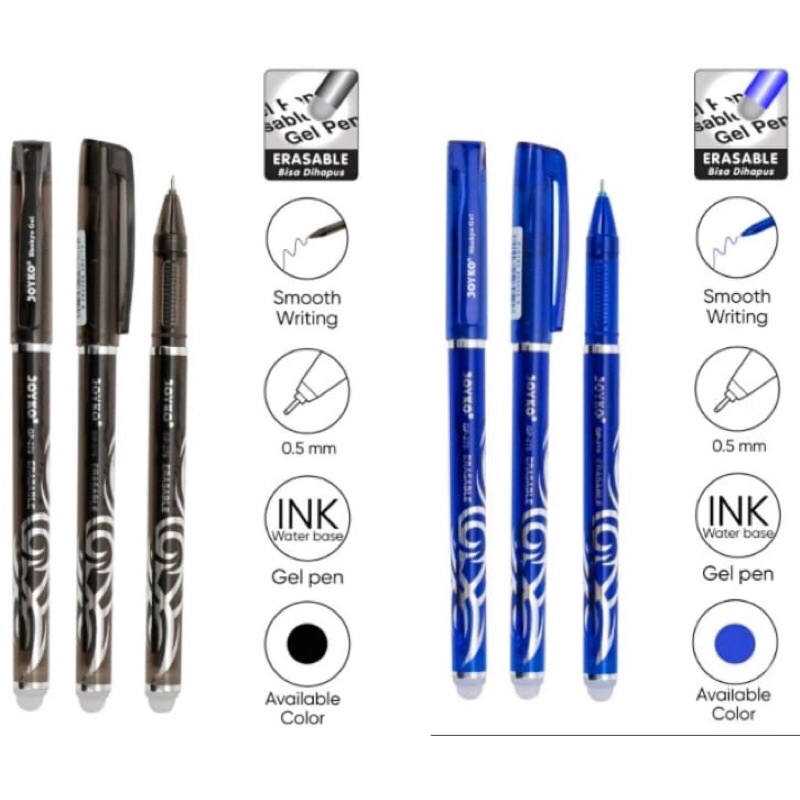 

Erasable Gel Pen Joyko GP-279 0.5mm Shokyo Gel Bisa Dihapus Pulpen Pena Jel Ball Point Bolpen 0.5 mm