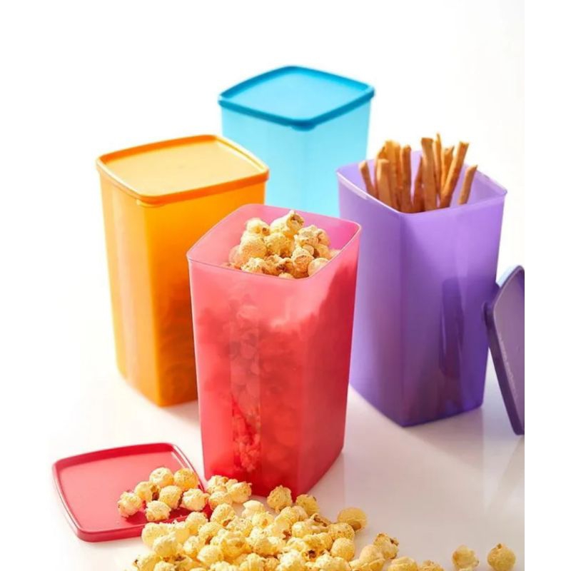 Tall Square Round Tupperware