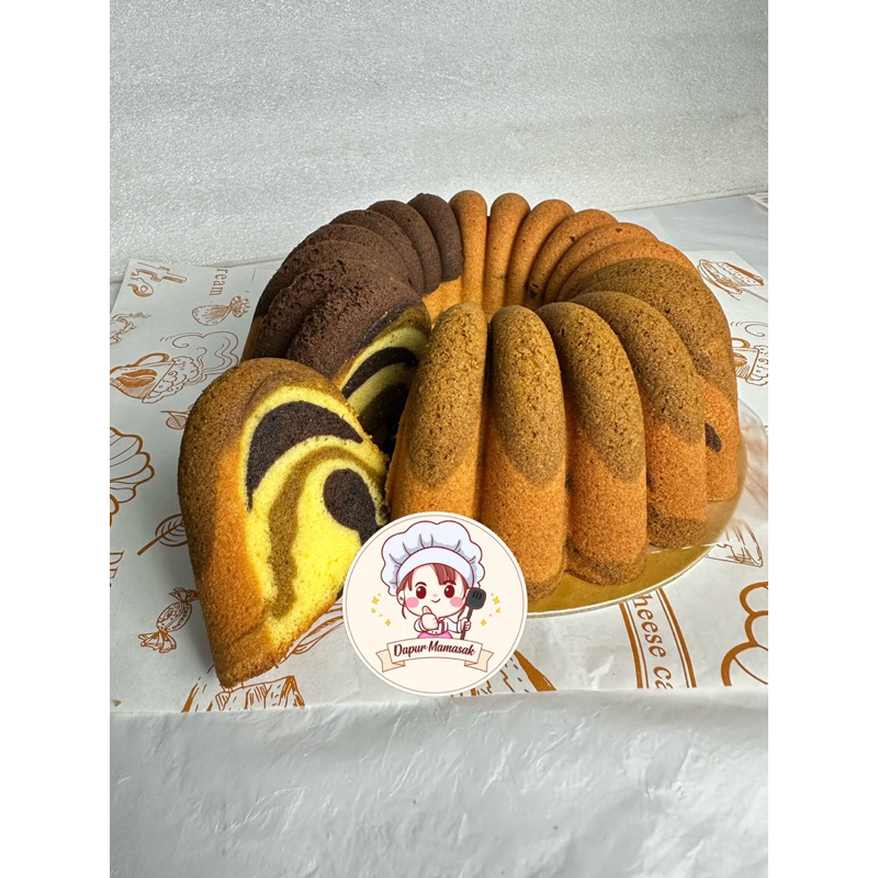 

DM - Kue Bolu Marmer Wisman 3in1 Rasa Original Mocca Coklat Ukuran 22cm Marbel