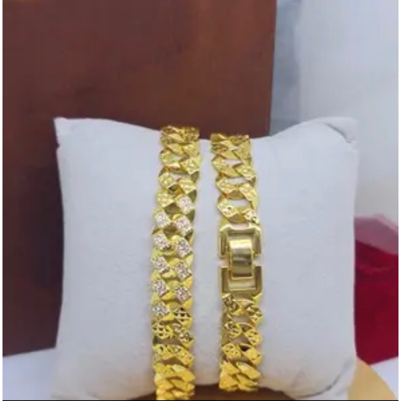 gelang plat sisik naga permata
